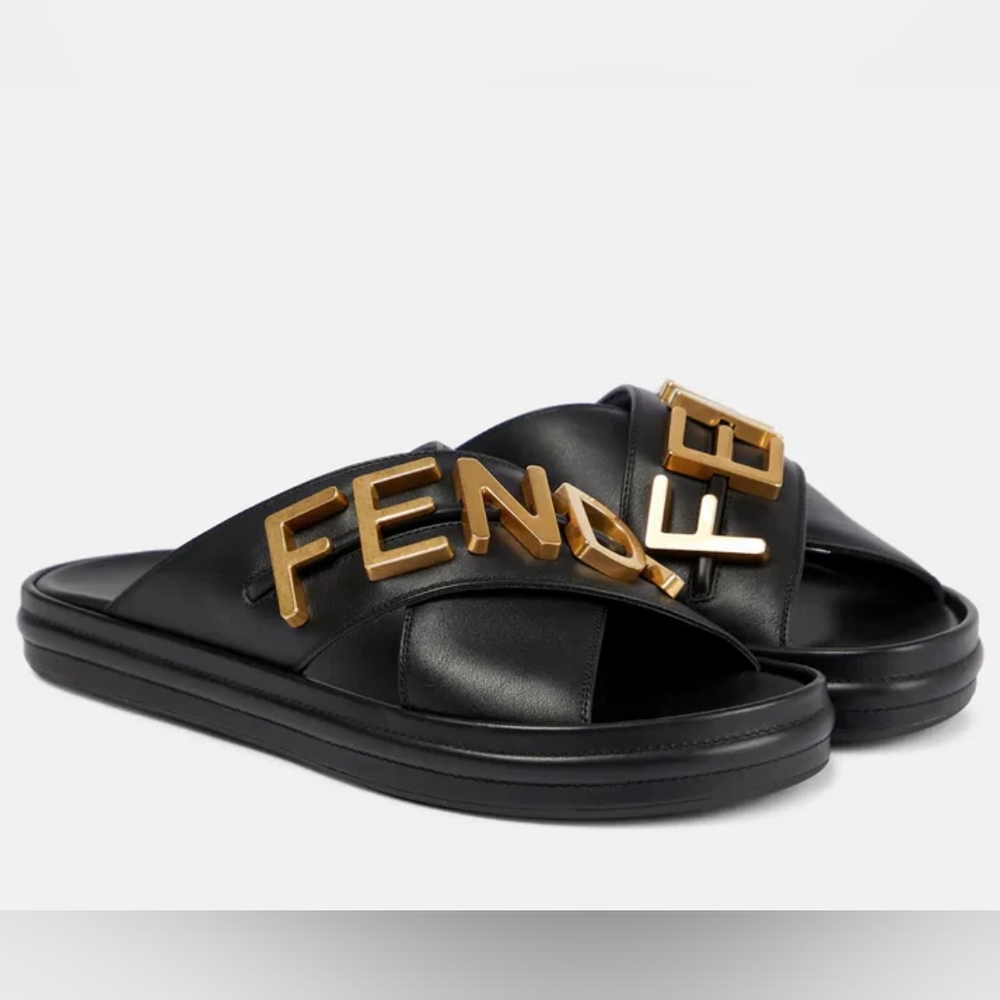Fendi Logo Sandals - Picture 9 of 10